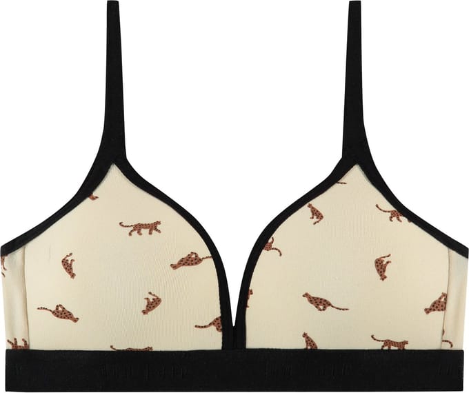 Ten Cate Basics organic cotton stretch voorgevormde bh top leopard voor Meisjes | Maat 65B