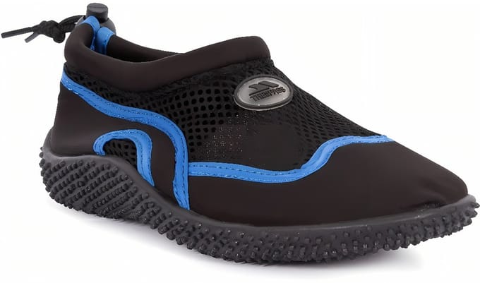 Trespass kinderbadschoen Paddle Junior - Unisex Aqua Shoe Zwart/Blauw