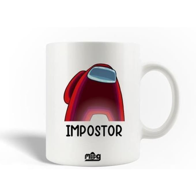 Mug en Céramique - Among Us - Impostor - 30cl - Compatible Lave-Vaisselle - Blanc