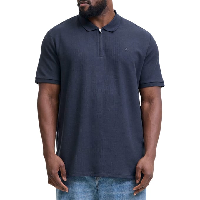 Jack & Jones Austin Zip Polo Heren (plussize) - Maat XXL