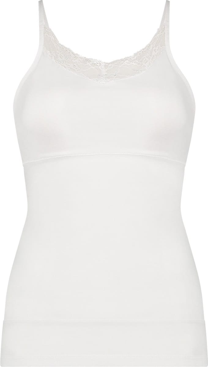 Ten Cate Basics spaghetti top shape met kant wit voor Dames | Maat M