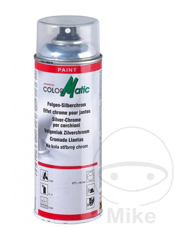 Colormatic Velgenlak in Spuitbus - Zilver Chrome & Veegvast