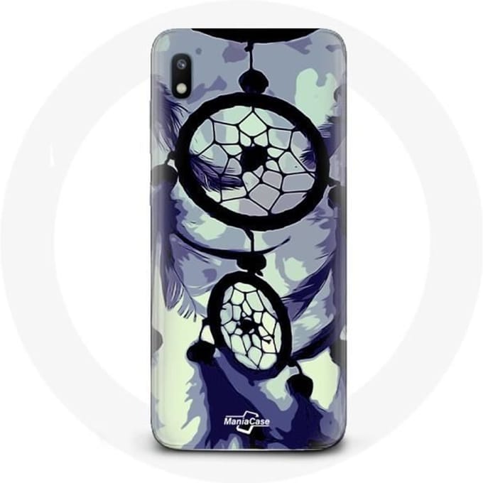 Hoesje voor Samsung Galaxy A10 Dreamcatcher paars grijs en zwart