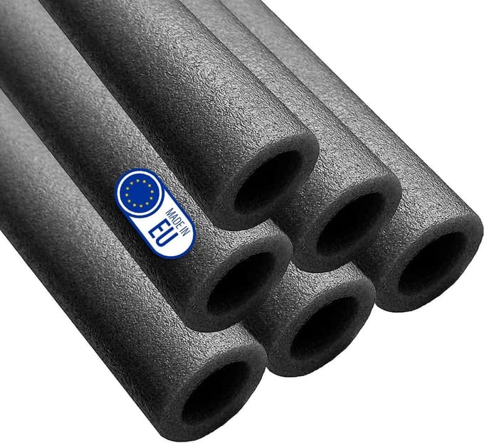 6x Schuimrubber Afdekking voor Trampoline Stangen - 180 cm - Universele Stangbescherming Grijs