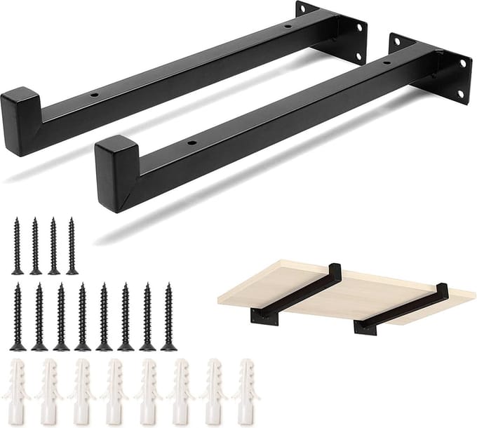 Plankdrager - Plankhouders Van Ijzer - Wandconsole - Plankhouder 30cm - 2 Stuks - Zwart