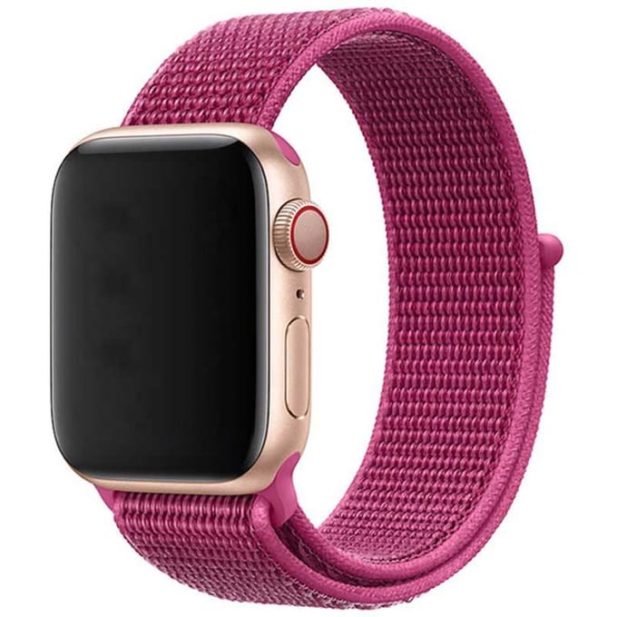 2+1 | Apple Watch Bandje Flyne - Geweven - Nylon - Drakenfruit