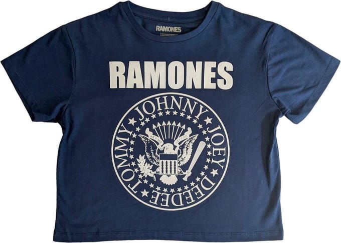 Ramones - Presidential Seal Crop top - M - Blauw