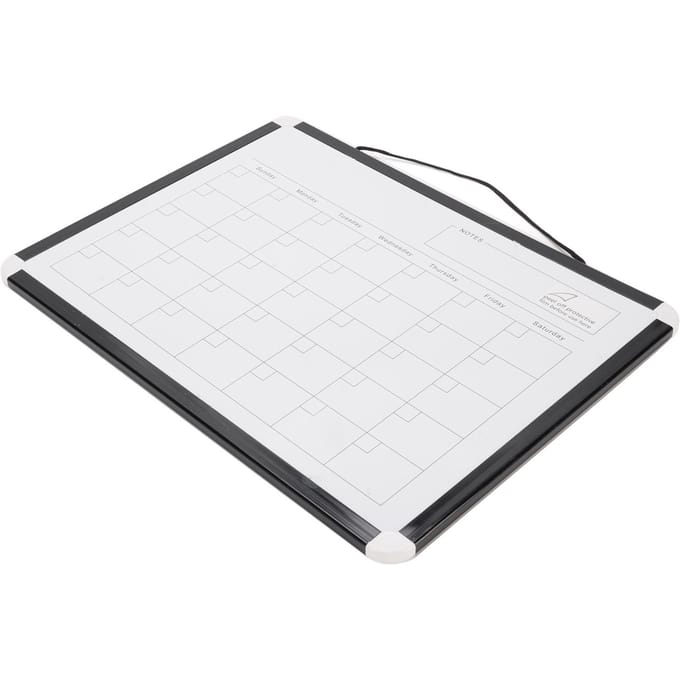 Maandkalender Uitwisbaar Whiteboard Muur Magnetisch Draagbaar Dubbelzijdig Whiteboard met Zwart white