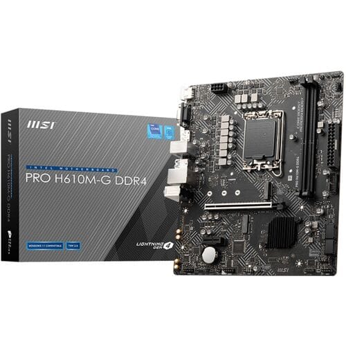 MSI PRO H610M-G DDR4 - Moederbord - micro ATX - LGA1700 Socket - H610 Moederbord - Intel H610 - Intel LGA1700 - DDR4 RAM - Micro-ATX