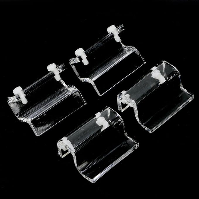 4 stuks glazen deksel acryl klemhouder steunklem accessoire voor aquarium black