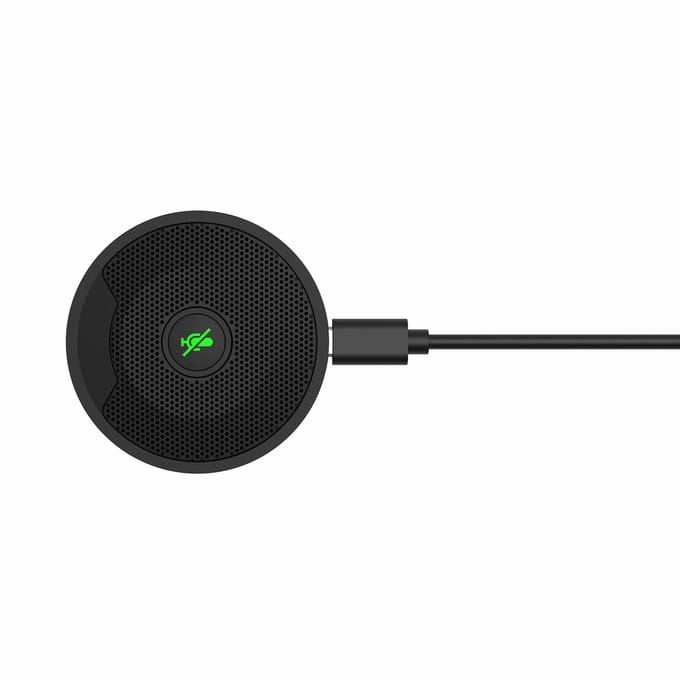 UM10 USB Conferentiemicrofoon 360 graden Omnidirectionele Condensator PC Microfoons voor Videoconferentie zwart
