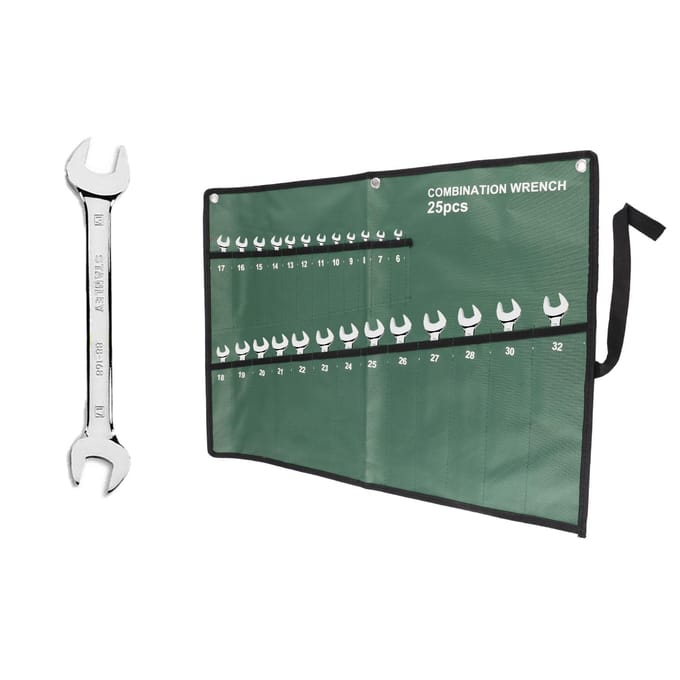 Sac de rangement en toile multi-poches pour outils, clé, pince, clé à molette(25 poches) gray