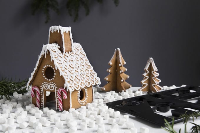 Uitsteekmal Kerstboomkoekjesvorm, breedte: 285 mm