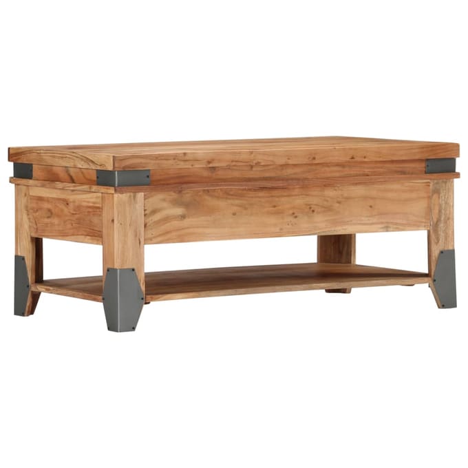 vidaXL - Salontafel - 110x52x45 - cm - massief - acaciahout