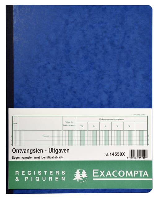 Register Piqure dagontvangsten 320x250mm 80vel assortie van kleur