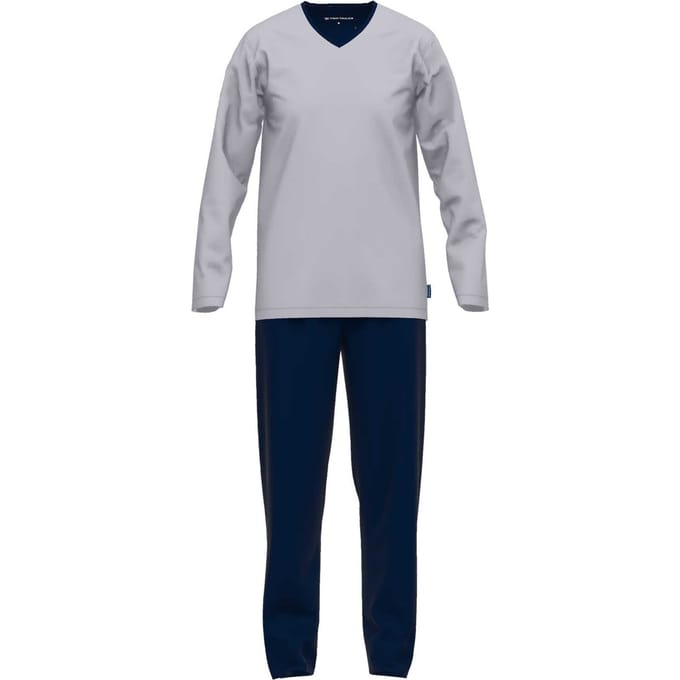Tom Tailor - Pyjamaset van katoen - Maat 50/M - blue-dark-horizontal stripe