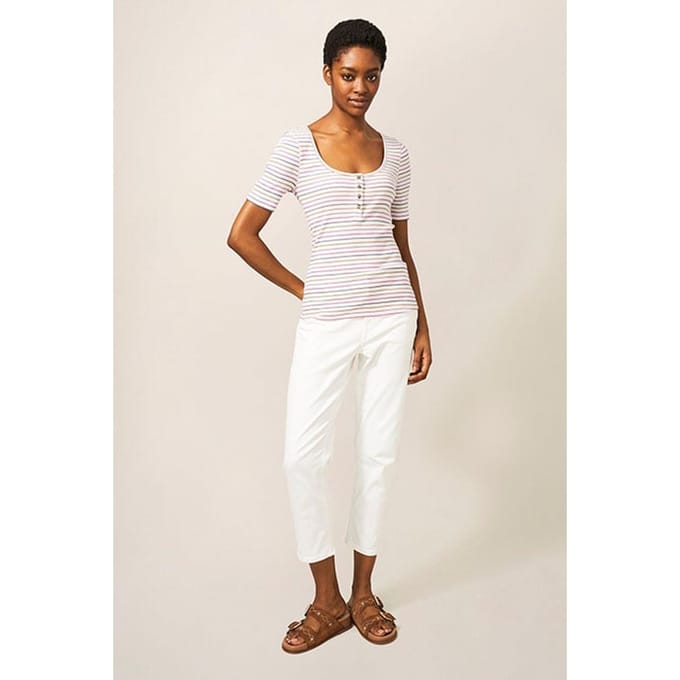White Stuff Sherbet Tee White Multi Taglia: 6 | Maglie Sportivi Outlet | Donna | Bianco