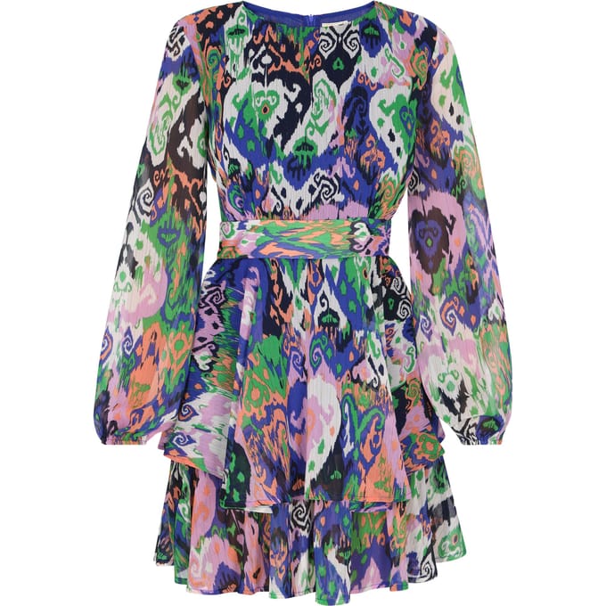 IZIA Jurk Dames Blauw Veelkleurig