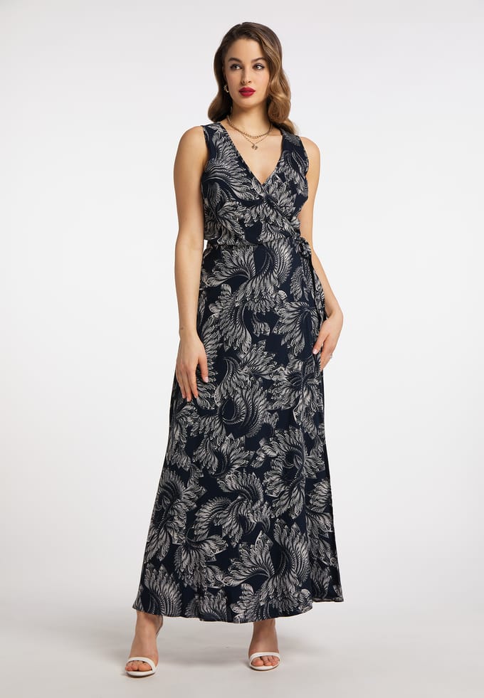 faina maxi jurk met all-over print tylin