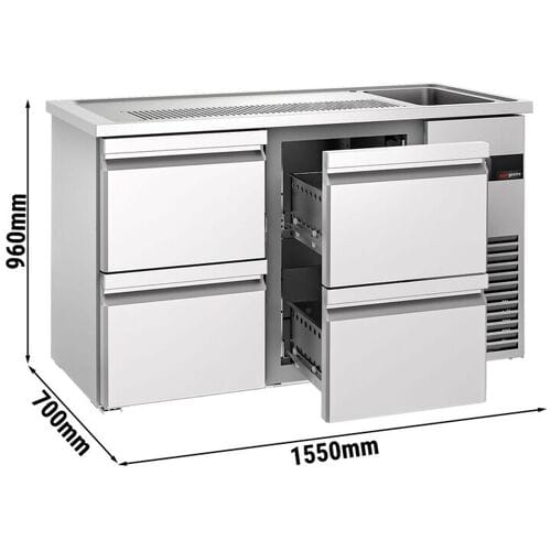 GGM Gastro Biertheke PREMIUM - 1550x700mm - 4 Schubladen