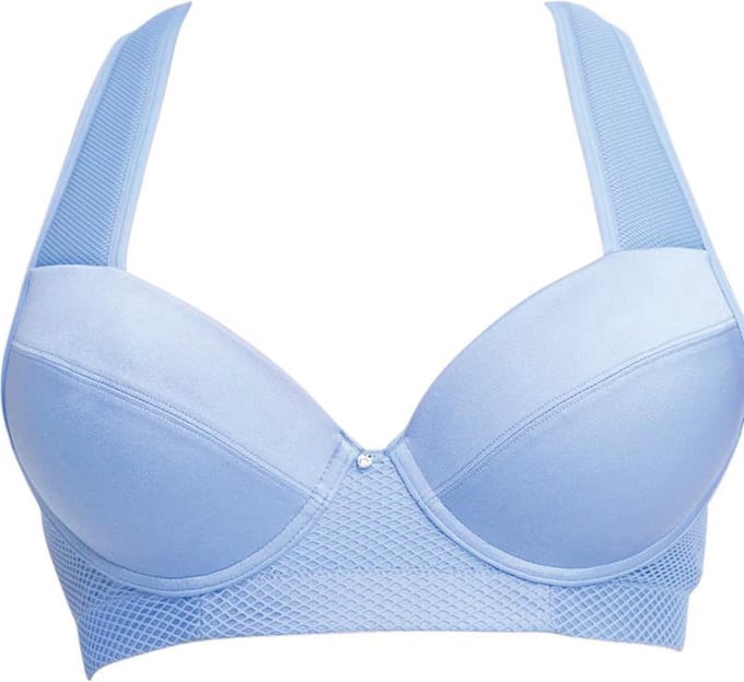 Q-LINN Amsterdam Light Blue voorgevormde sport BH 65D