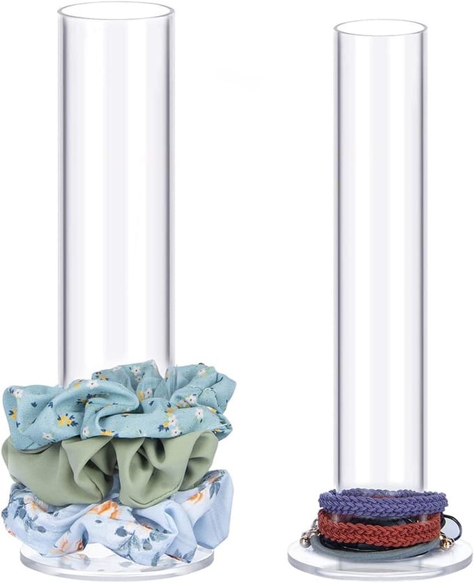 Acryl Scrunchie Houder en Organizer voor Haarbanden, Armbanden en Horloges - 2 STKS