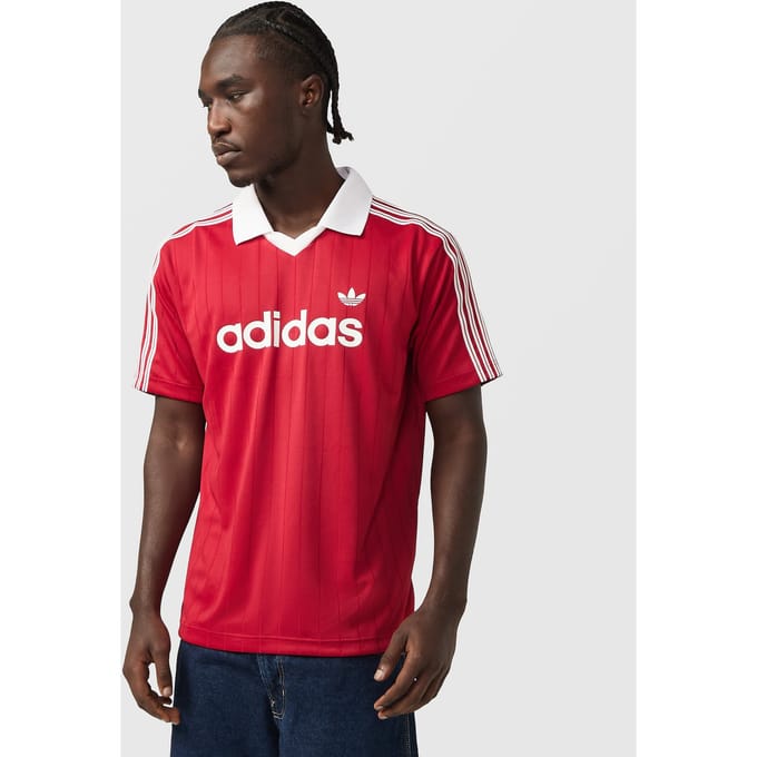 Adidas 3 stripes T-shirts Heren - Rood - Maat S - Poly Jersey