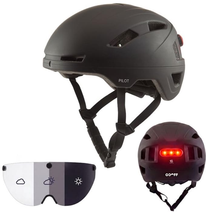 GO-OFF PILOT Fietshelm – automatisch vizier