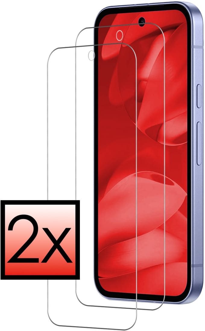 Screenprotector - 2 Stuks - Geschikt voor Google Pixel 9a - Extra Sterk - Beschermglas - Gehard Glas - Tempered Glass - Screen Protector - Bescherm Cover
