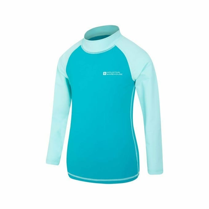 Mountain Warehouse Rash Top met lange mouwen voor kinderen/Kinderen (Teal)