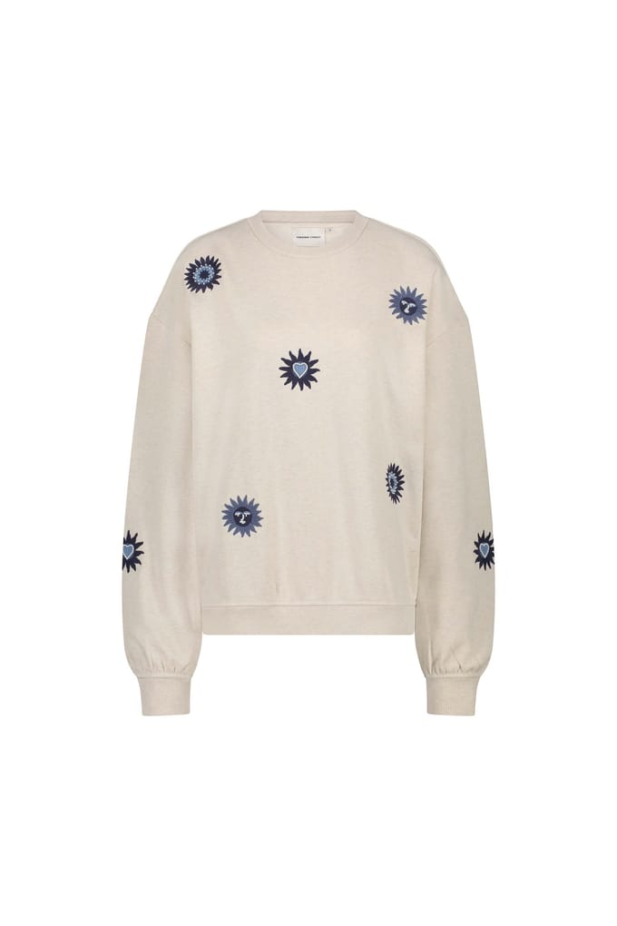 Fabienne Chapot Luna Sweater Oatmeal Melange Maat: S | Sweaters Outlet | Dames | Beige