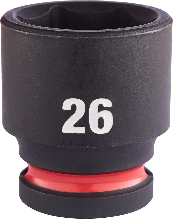 Milwaukee Shockwave Serie - Korte Zeskant Dop - 26mm - 1/2" Aandrijving
