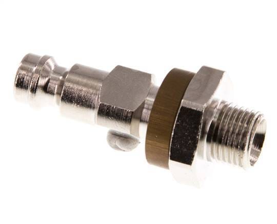 Vernikkeld Messing DN 5 Bruin-Coded Luchtkoppeling Insteeknippel G 1/8 inch Buitendraad - CLP5-M-BN-BRO-P-CD-018