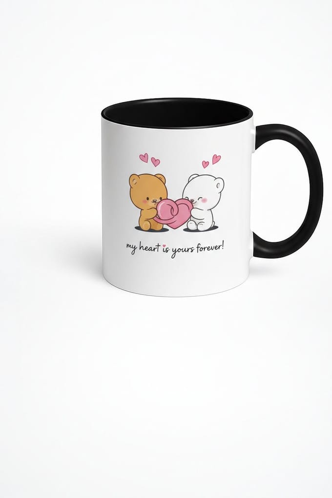 Liefdesmok met Beren en Hart - 'My Heart is Yours Forever' Romantisch Cadeau