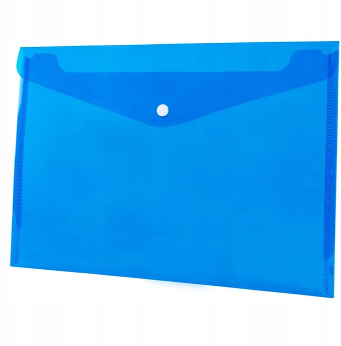 Tetis A4 Plastic Kaart met Drukknop - Blauw