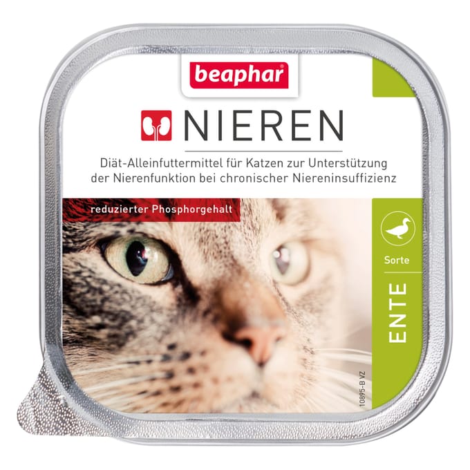 Beaphar Nierdieet Kattenvoer - Eend - 16 x 100 g
