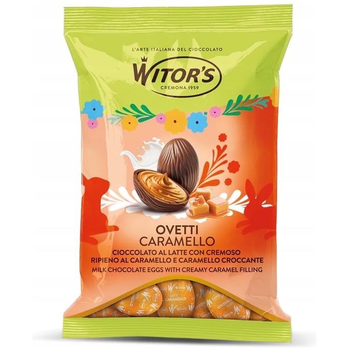 Witors Chocolade-eieren met Karamelvulling 110g Italiaans