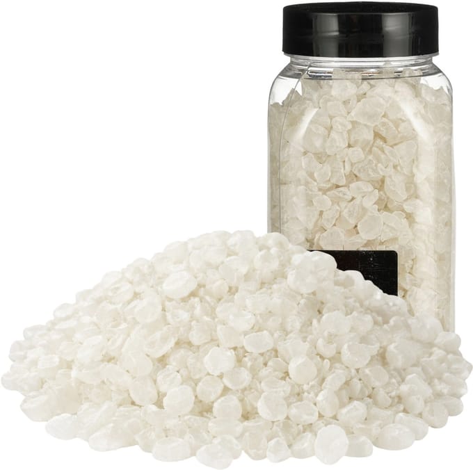 Rayher decoratie steentjes / granulaat - 650 ml - 4-10 mm - mat wit - siergrind