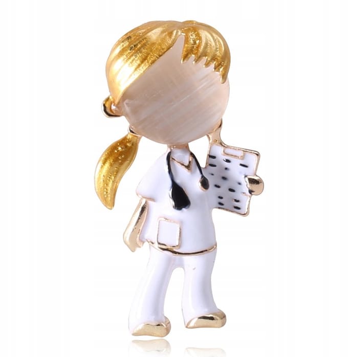 Pinets Medicine - Damesbroche - Zilver - Prachtige Dokter Design