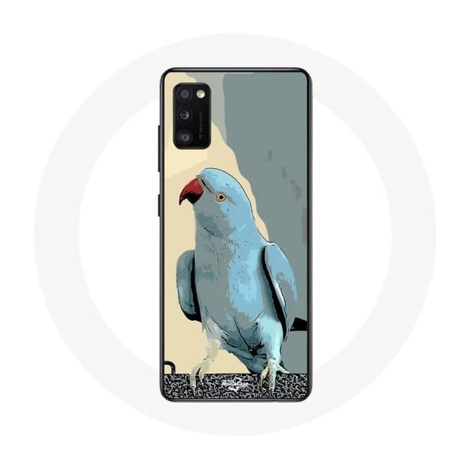 Coque - Samsung - Galaxy A41 - Souple - Perruches perroquets - Bleu bleu