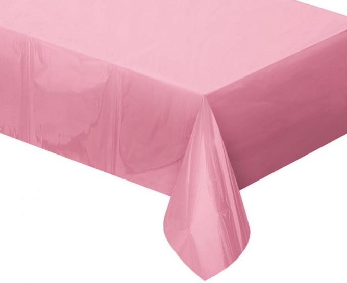 Kleur Metallic Roze Folie Tafelkleed 137x183 cm