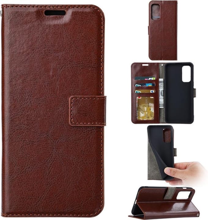 Bookcase Geschikt voor: Xiaomi Redmi Note 10 - Bruin - portemonnee hoesje