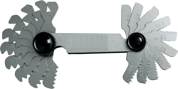 MIB Schroefdraadmeter bereik 0,25WW - 6mm 52 bladen, spoed 4 - 62mm