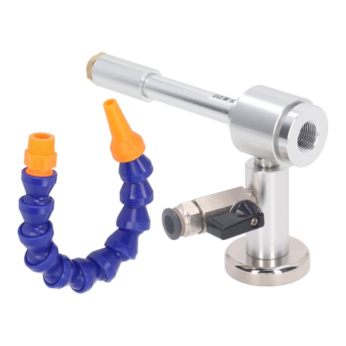 5-delige set Koude Luchtpistool Aluminiumlegering 7 Bar Vortex Droogkoelpistool met Flexibele Buis voor Kunststof