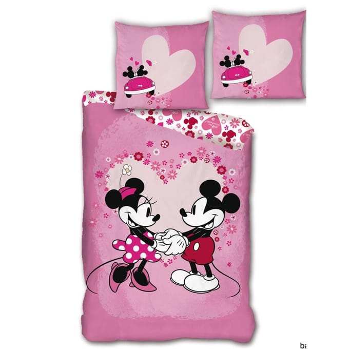 Disney Minnie Mouse Dekbedovertrek hart - 140 x 200 cm - Polyester