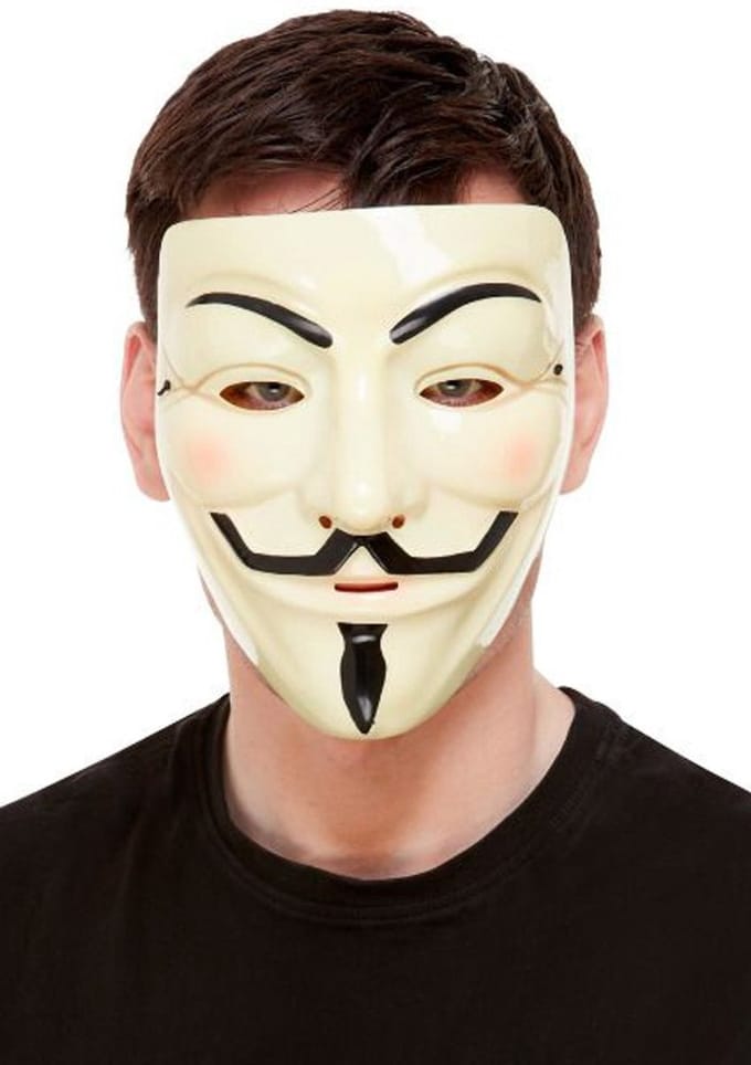 Smiffys - Guy Fawkes Masker - Wit