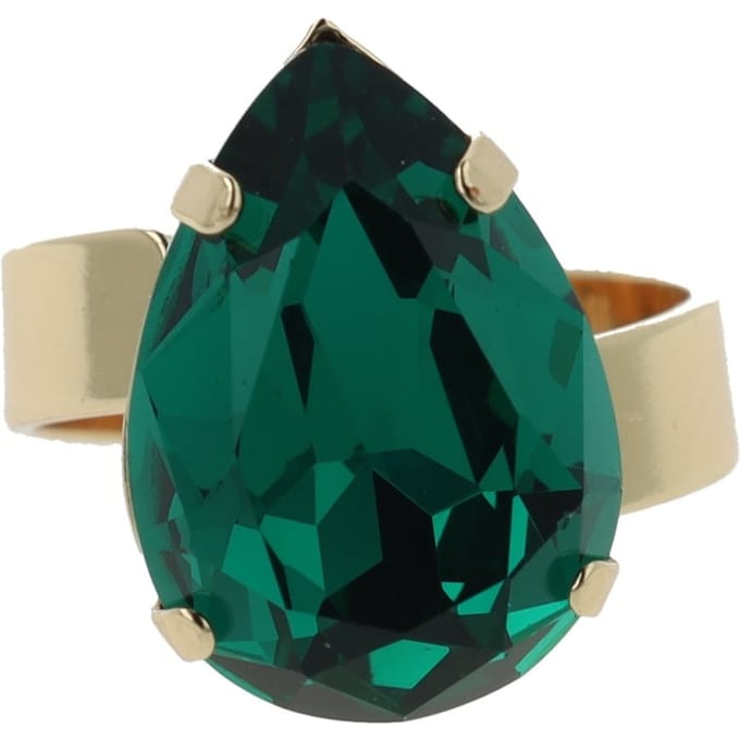 OTAZU Classic Drop Ring Emerald Größe: OS | Ringe Outlet | Damen | Grün