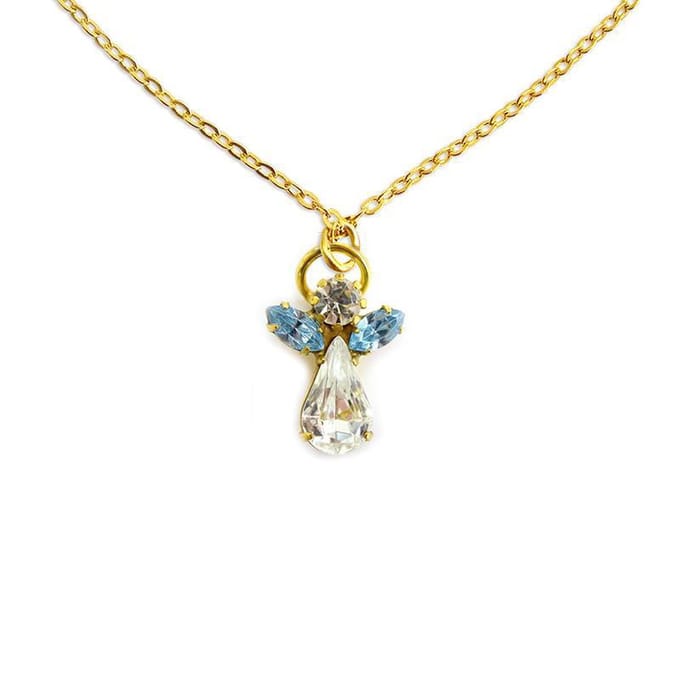 Engel kristal december - Blauwe Zirkoon