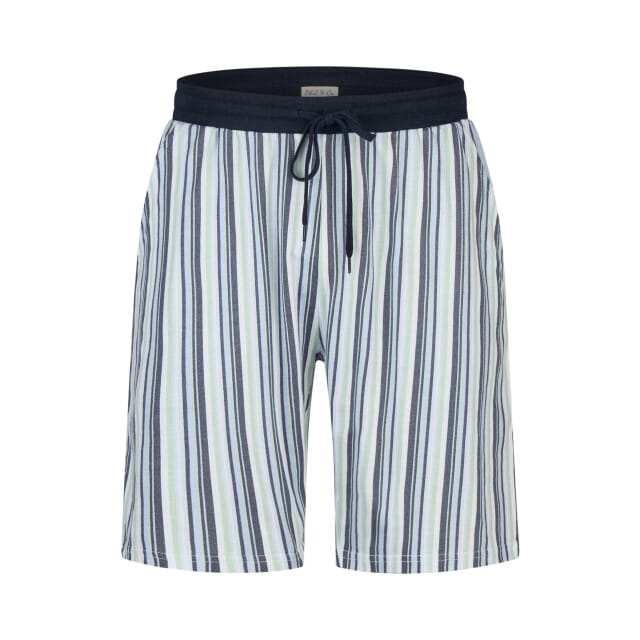 Phil & Co Heren Shortama Korte Pyjama Set Blauw Gestreept - Maat M