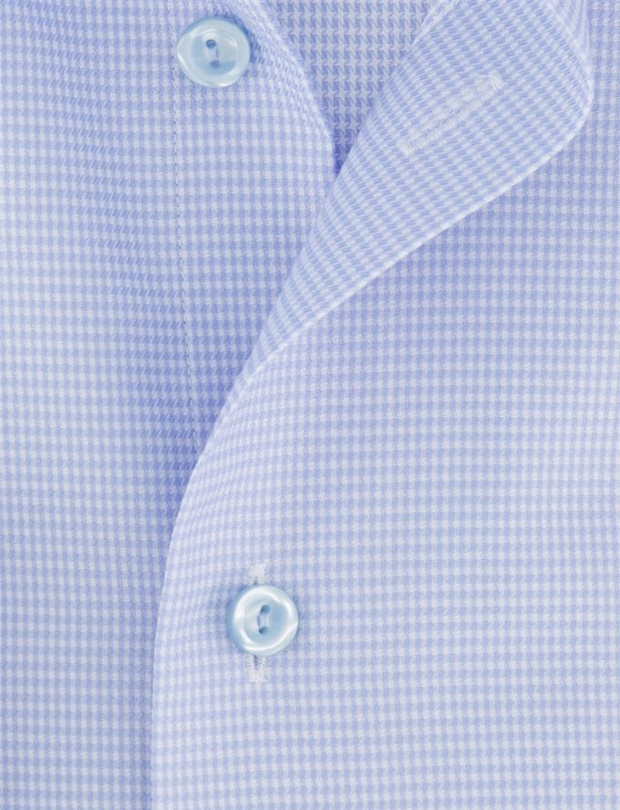 Overhemd Eton lichtblauw Classic Fit met borstzak